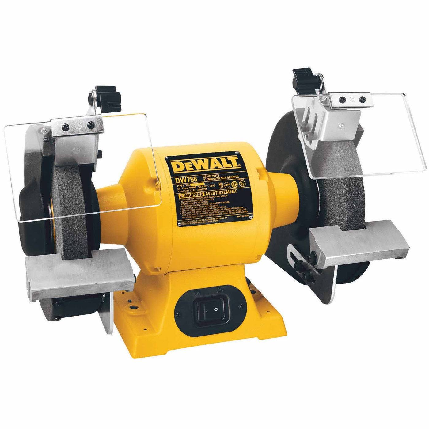 3b5824f3550e57889dc8b2a3ae2ab5ae099e4211c971ee767a0cec3ee540148b.jpg DeWalt DW758 8 in Bench Grinder - Image 1