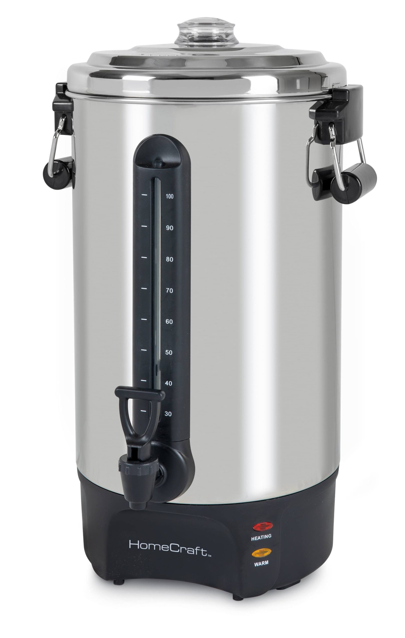 3b64e1fa9a692a710ecf939b134cb4ea6eb96c48c372efa5ad74723011c9c22c.jpg Homecraft Hccu100ss Quick-Brewing 1500-Watt Automatic 100-Cup Coffee Urn, Stainless Steel - Image 1