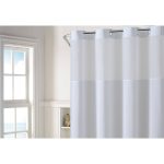 Hookless Plainweave Shower Curtain - White