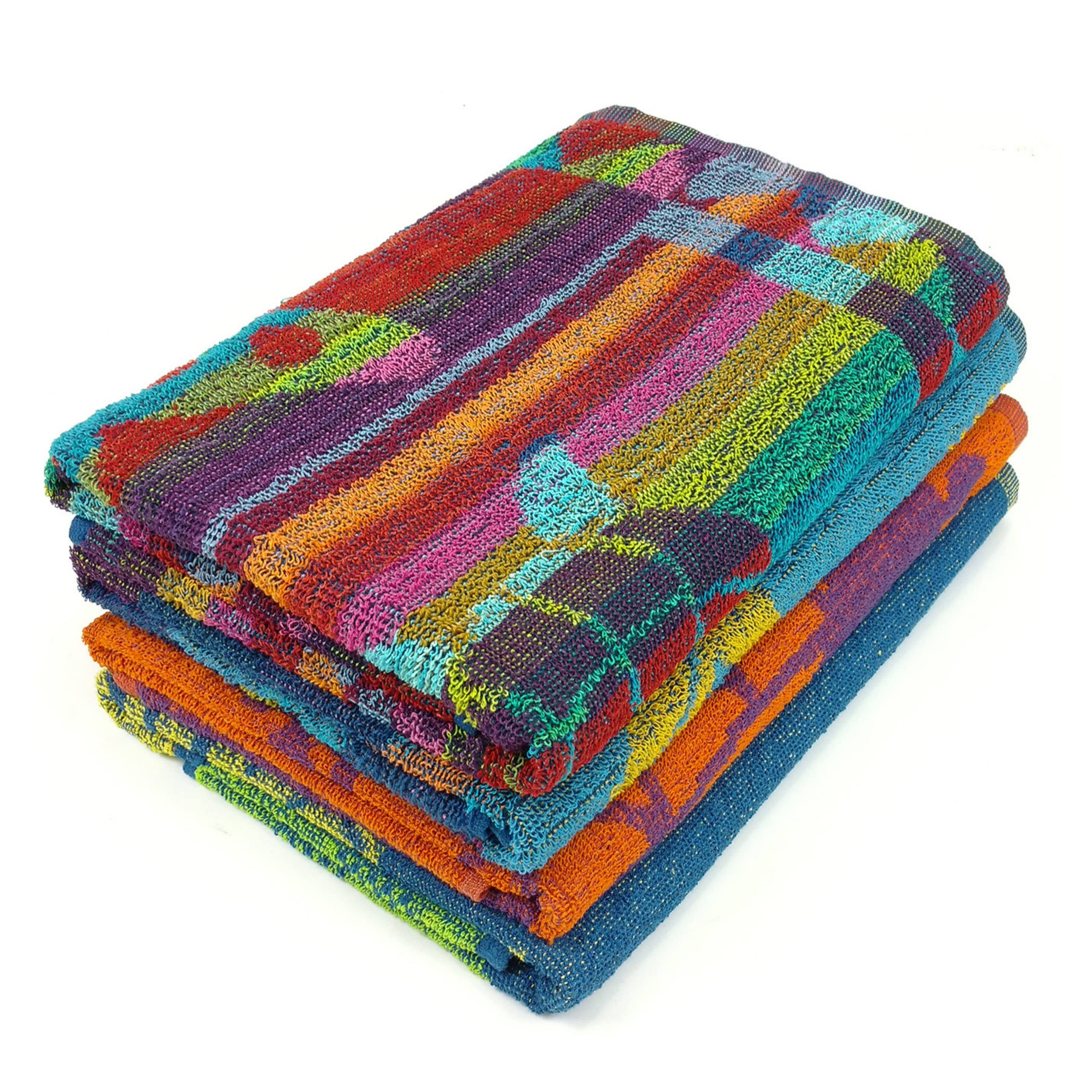 3b682932b916346ce934d57344dbb6ceca08c65e944061bec5999b06169c9ddb.jpg Kaufman Terry Beach Pool Towel 4 Pack of Assorted Colors 30in x 60in - Image 1