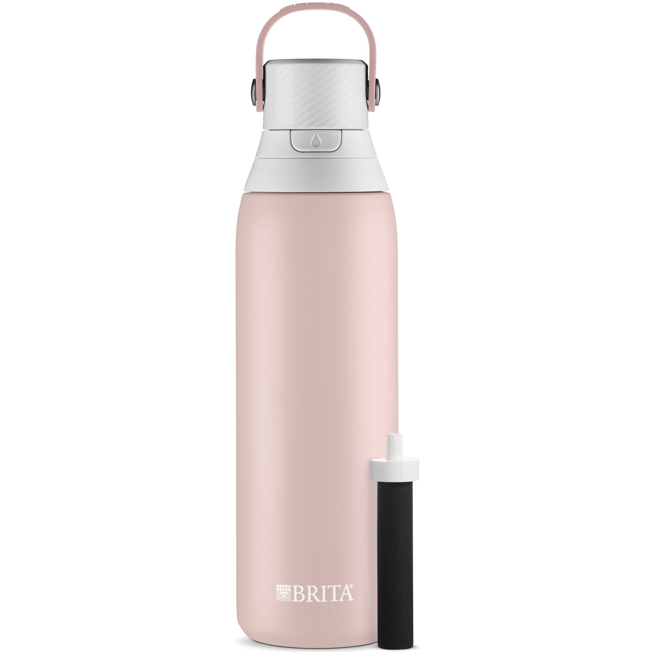 3b83b4760b7be18778ec03865aee18e019f620a5907662d75c29a538042c3ba1.jpg Brita Stainless Steel Premium Filtering Water Bottle - Rose, 20 oz. - Image 1