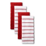 KitchenAid Albany Kitchen Towel, Set of 4 - Passion Red