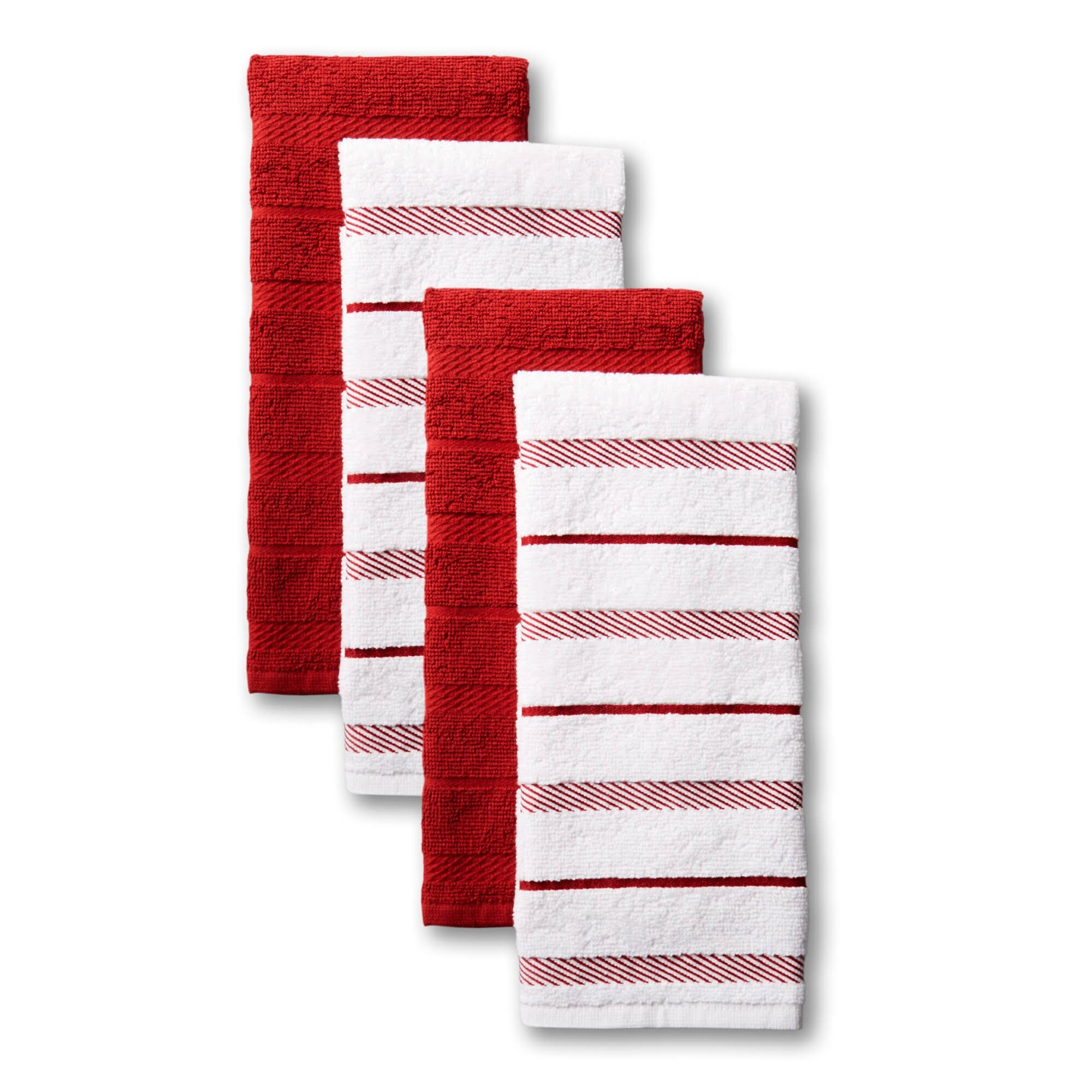 3b8af624cd3c6334050d304abe22df41d869fd7f66b06b1bfb1daa1db7eeccff.jpg KitchenAid Albany Kitchen Towel, Set of 4 - Passion Red - Image 1