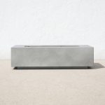 Rashid Concrete Propane Outdoor Fire Pit Table AllModern Size: 15" H x 56" W x 24" D, Finish: Natural Concrete