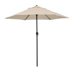 Astella 9' Steel Market Umbrella with Push Tilt - Antique Beige