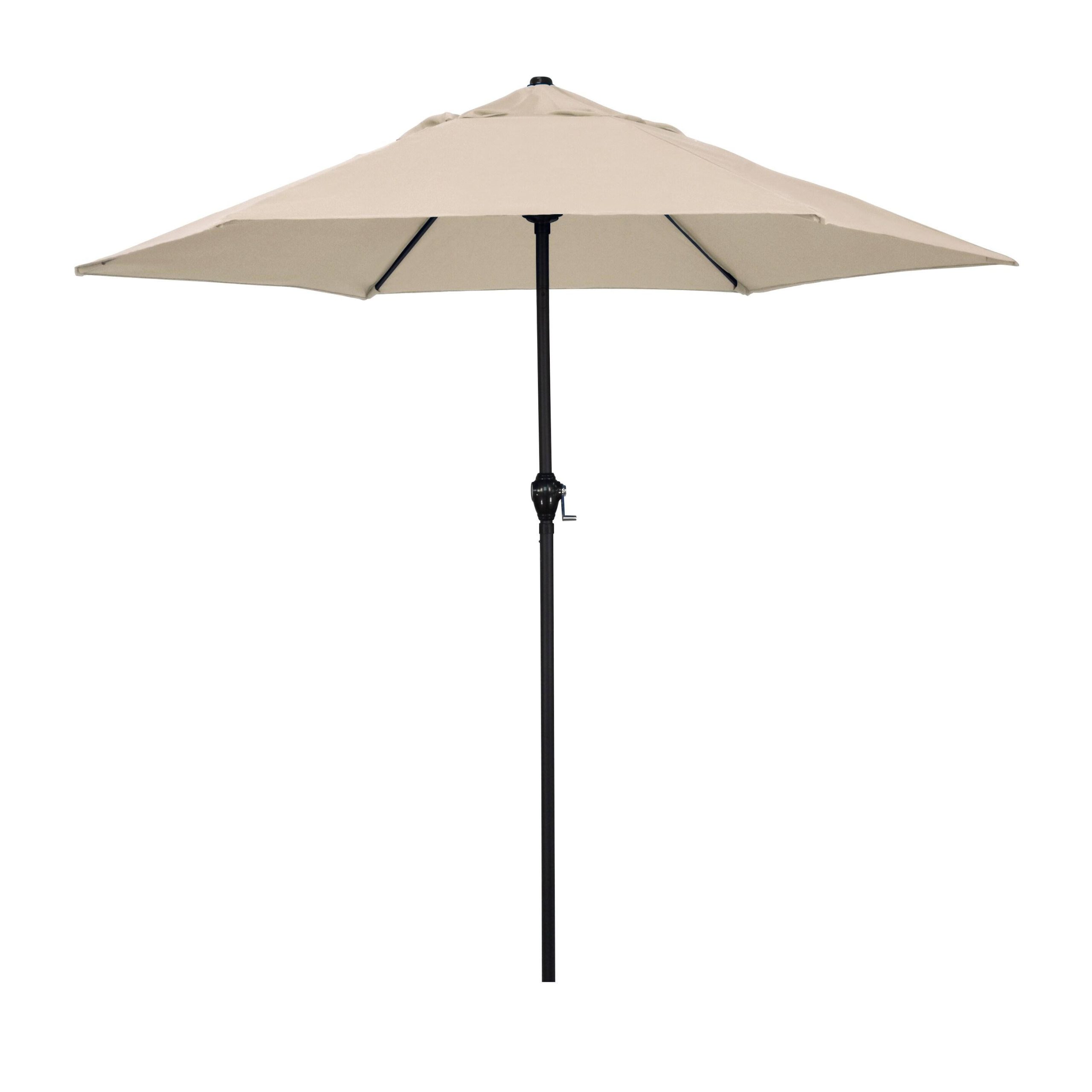 3bc1a395039a080c91d66c4f77745f1d3b3b8f739a46153a76daccf523a64413.jpg Astella 9' Steel Market Umbrella with Push Tilt - Antique Beige - Image 1