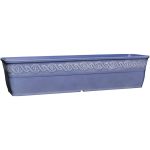 Classic Home and Garden Corinthian Resin Flower Pot Rectangle Planter, Slate, 18"