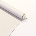 Vinyl Roller Shade - Easy to Install Cordless Room Darkening Blind for Office and Home (Window Images) (White, 37.25Wx72L)