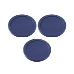 Replacement Lids for Pyrex & Anchor Hocking Basic 4 Cup Round Glass Food Storage Containers, Set of 3, Blue