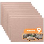 BaiPok Furniture Pads 9 Pack 8 in x 6 in x 1/5 in Premium Felt Furniture Pads Self Adhesive, Cuttable Furniture Felt Pads Beige, Anti Scratch Floor
