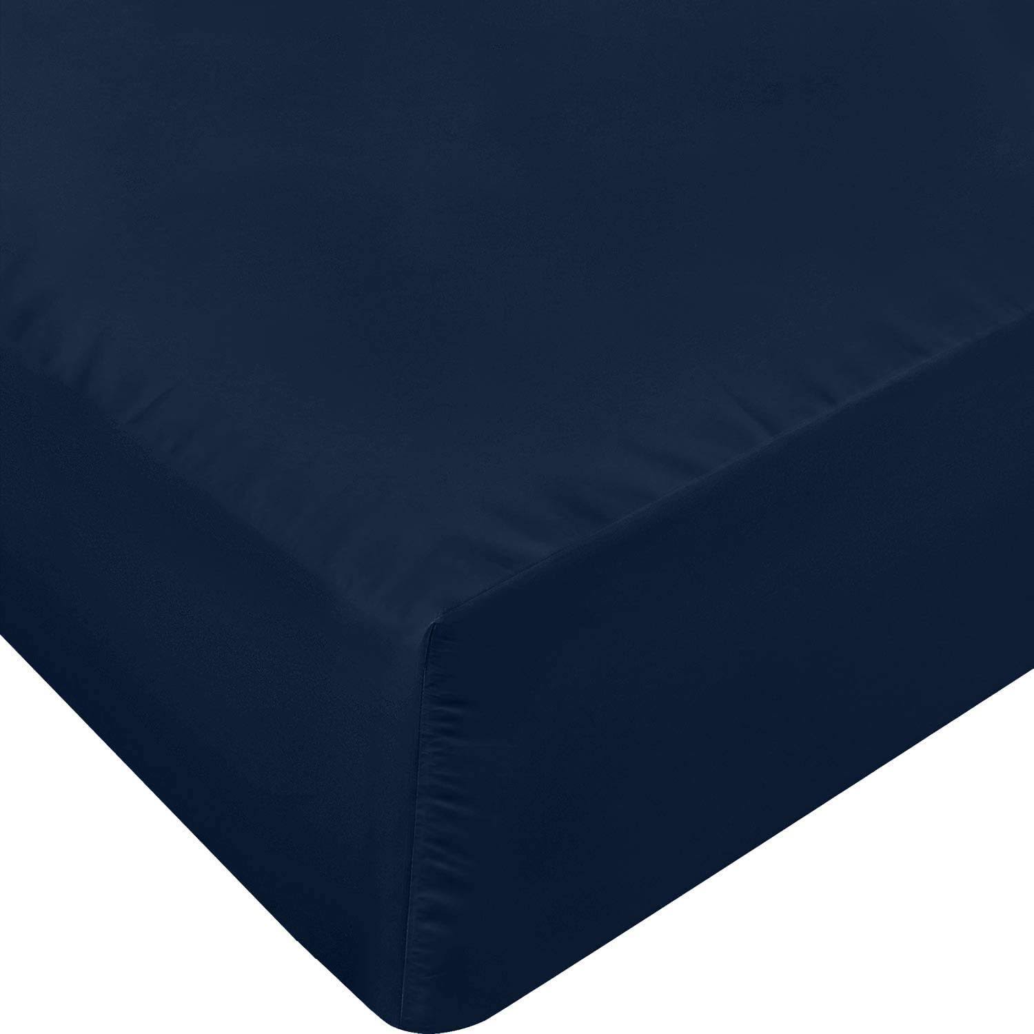 3cb528ad5160d63d933de8f49b594ccdf4bb2d74ec696d2748ca541ba77954b0.jpg Utopia Bedding Queen Fitted Sheet - Bottom Sheet - Deep Pocket - Soft Microfiber -Shrinkage and Fade Resistant-Easy Care -1 Fitted Sheet Only (Navy) - Image 1