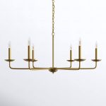 Baltray 6 - Light Candle Style Classic/Traditional Chandelier Joss & Main Finish: Brass, Size: 18.5" H x 42" W x 42" D