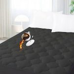 Safe and Sound Waterproof Mattress Pad, Breathable Ultra Soft Alternative Filling Cover, Queen size, Gray