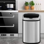 Dkeli 13 Gallon Kitchen Trash Can Garbage Can Waste Bin with Lid Automatic Touchless Stainless Steel Durable Trash Can for Home Office