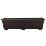 Style Selections 36-in W x 6.6-in H Black Plastic Traditional Indoor/Outdoor Window Box | SW3612BK