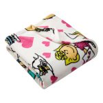 Peanuts Snoopy Gang Throw Blanket, Valentine Day Print, Super Soft Cozy Lightweight Plush 46" x 60"