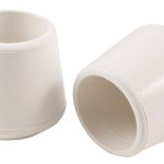 Waxman Consumer Group 4441855 1-1/4" White Rubber Chair Tips 2 Count