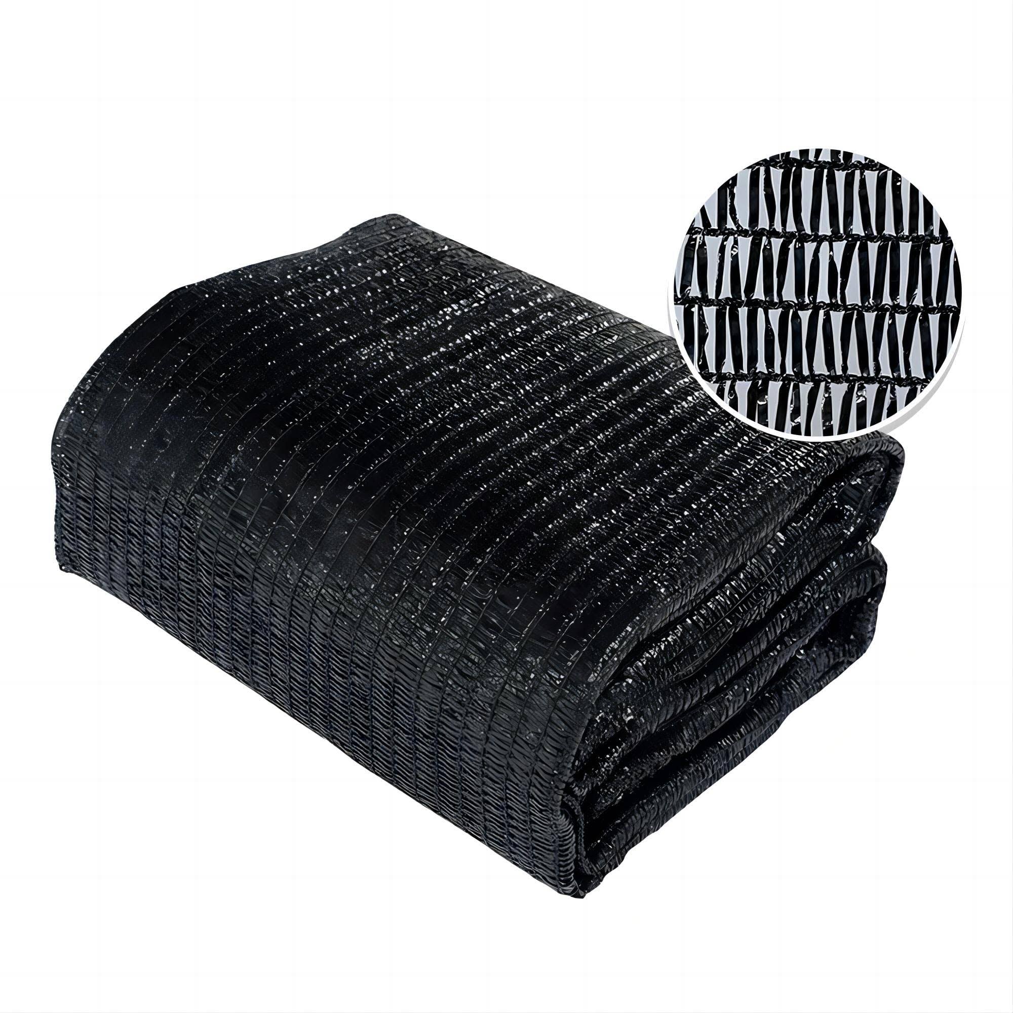 3d120446bb99ffe99f255453a6472569ebd584a6f5477d8bf2da4c63ad44cc80.jpg Agfabric 30% Shade Cloth 8x12ft Net Mesh Shade with Clips for Garden Patio&Plants, Black - Image 1