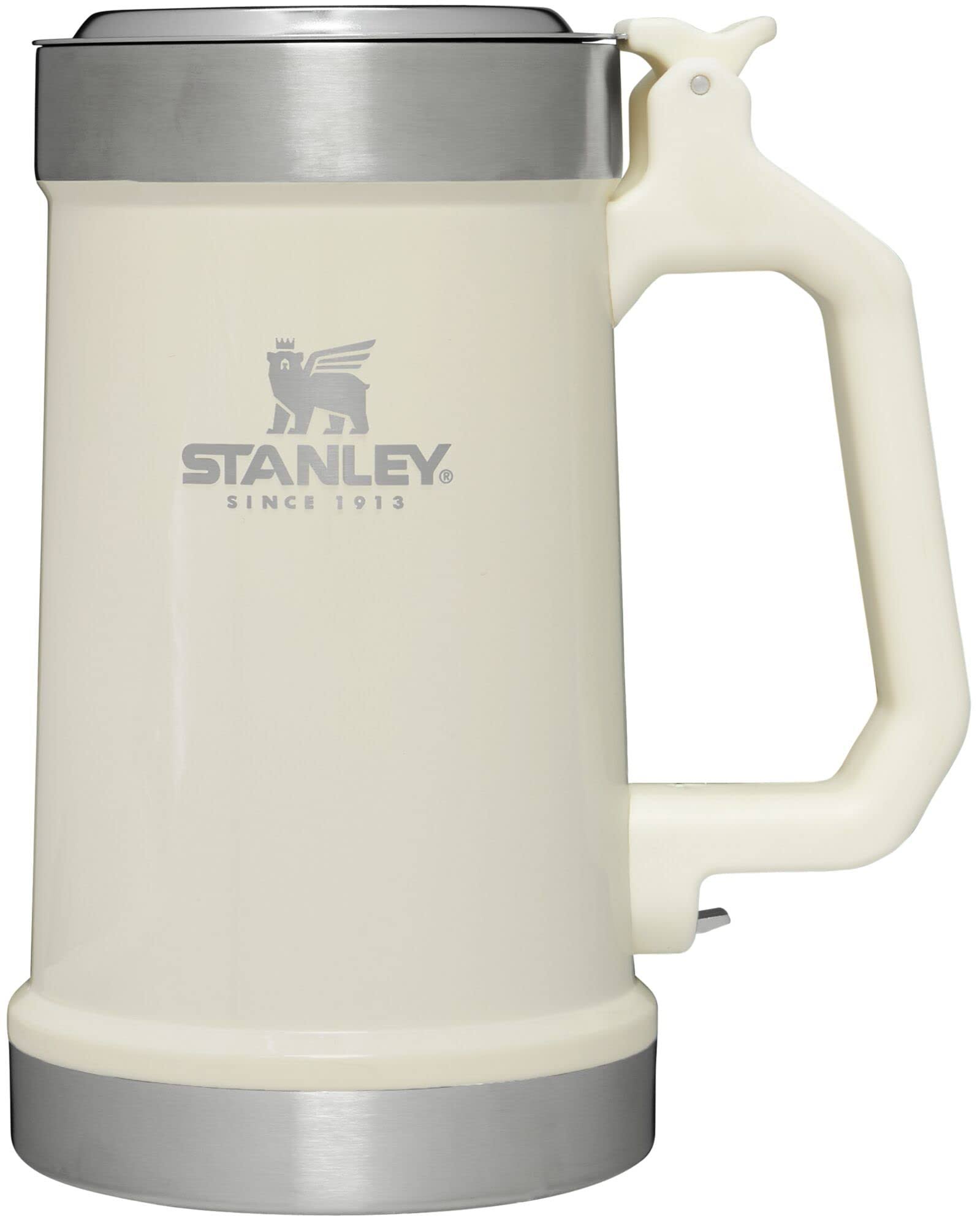 3d179ee1eddf71714fe7d8e9ee78828c8e4e9018ad2ff7a25827e76700354e09.jpg Classic Bottle Opener Beer Stein | 24oz Mug | Stanley Cream Gloss - Image 1