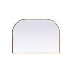 Sabine Metal Wide Arch Wall Mirror Finish: Brass, Size: 34" x 40"