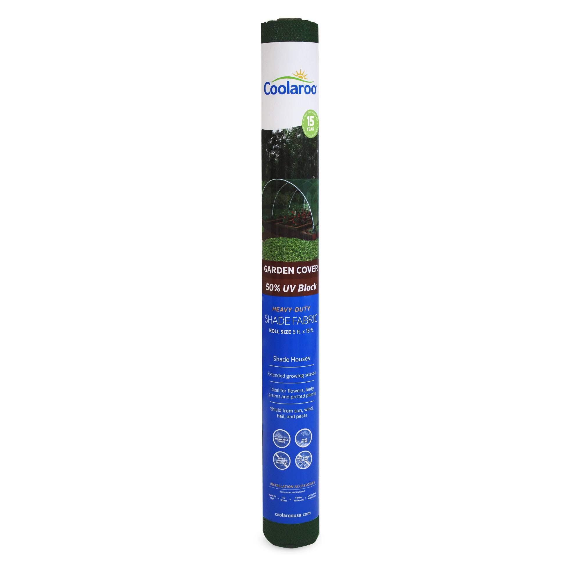 3d2d591f6f3fce1b99f9883c66aba4884a095aa145cf40e1d478883b3716d5e9.jpg 6' x 15' Shade Fabric Roll 50% UV Block Rainforest Green - Coolaroo - Image 1
