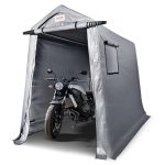VEVOR Portable Shed Outdoor Storage Shelter, 6 x 8 x 7 ft Heavy Duty All-Season Instant Storage Tent Tarp Sheds with Roll-Up Zipper Door and Ventilate
