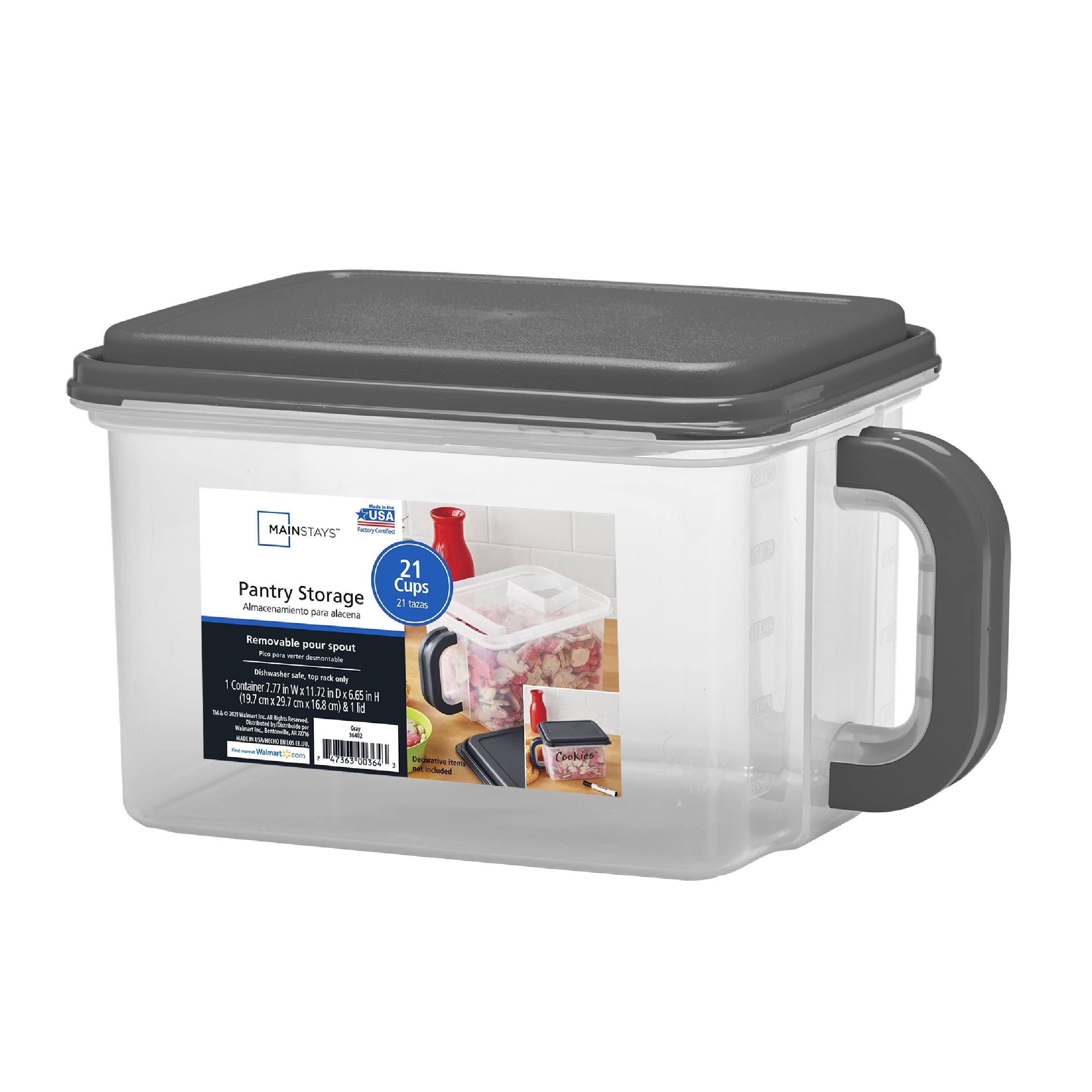 3dc259fa15475eeb34702e17836b32c8e2ed10da52ee562bc36eacad7af135c2.jpg Mainstays Pantry Storage Cups - 2 Each - Image 1