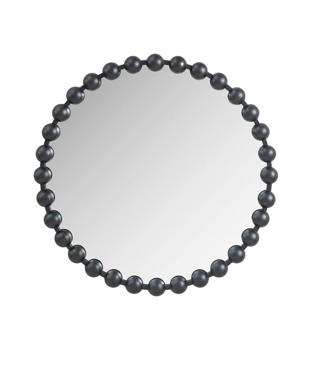 3dfbdb5b4c0dbc9e3d66624753508bcb9bc6d734d457e1516726368114a95073.jpg Madison Park Signature Marlowe Round Wall Mirror - Black - 27 in - Image 1