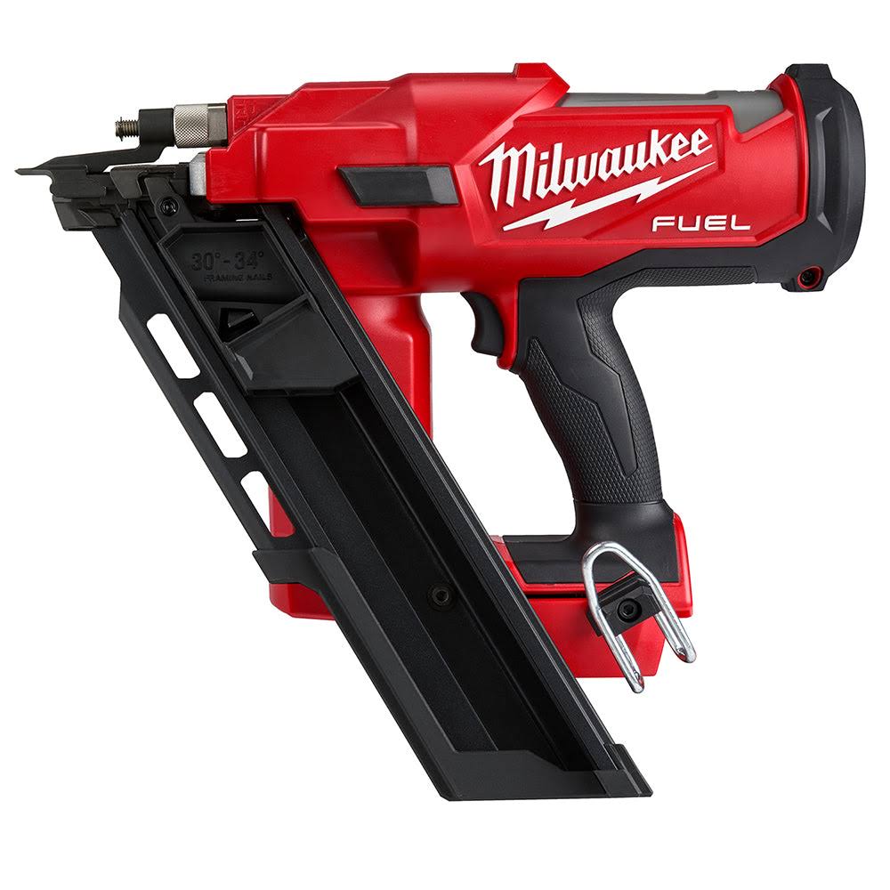 3e0ed93fecf8e4e1503af4ba2d05bf3c0e0f53cb86f213aa0b8b820ba3f0a666.jpg Milwaukee 2745-80 M18 Fuel 30 Degree Cordless Framing Nailer (Tool Only) - Image 1