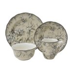 222 Fifth Adelaide Antique White 16 Piece Dinnerware Set