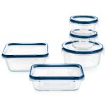 Pyrex Freshlock Plus Glass Storage with Microban 10-Piece Set