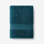 The Company Store Company Cotton Deep Teal Solid Turkish Cotton Bath Towel