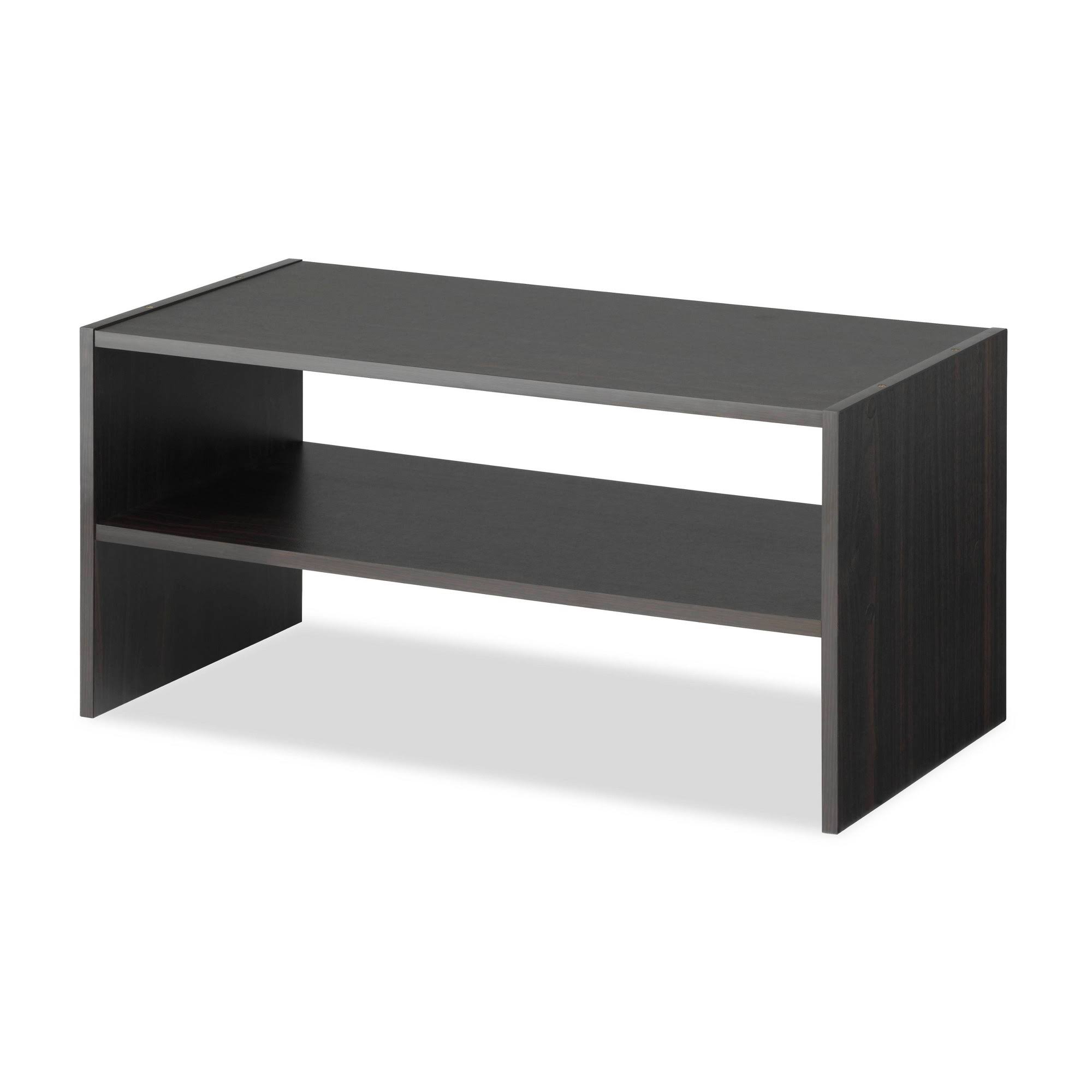 3e5fe2776703c255d937b3ed29ef6148de7d957bc8f374514696b1f9a135e8c9.jpg Stackable 2-Shelf Storage Organizer, Espresso - Image 1