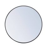 Sabine Metal Round Wall Mirror Size: 32" x 32" Finish: Matte Black