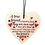 CAKIROTS Friend Gifts Birthday Gifts Wooden Hanging Heart Plaque I Have One of The Best That Friend Is You Friendship Sign Home DIY Tree in Heaven