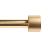 Kenney Resort Portfolio Maldives Twist & Fit No Tools Adjustable Shower Curtain Rod, 42-72", Modern Brass