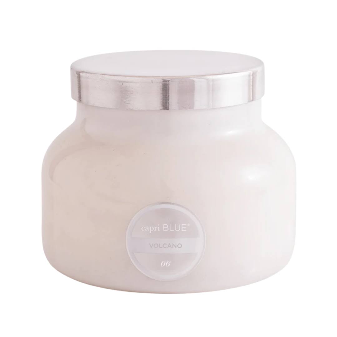 3ec30ebd1cc744c5e78196d4d88199bcc5ca7cb7c8fd7e6dab1d306ea86af5e9.jpg Capri Blue 19 oz Volcano White Signature Candle Jar - Image 1