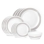 Corelle 16 Piece Dinnerware Set | Brushed Silver