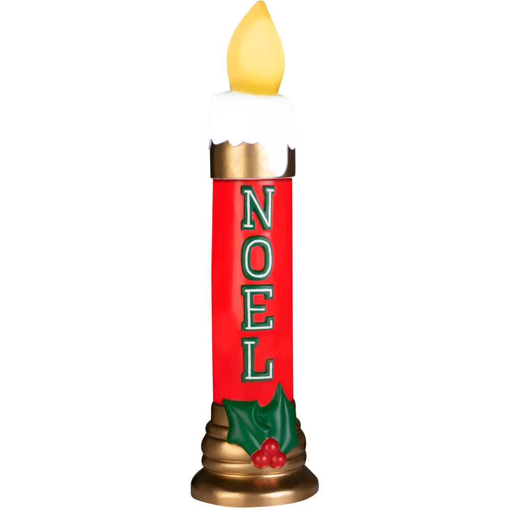 3ecbae90247fe3a2166d61d8da67318a47b8635a63c81fc5715268d713857c9b.jpg Gemmy Blow Mold Candle Outdoor Decor - Image 1