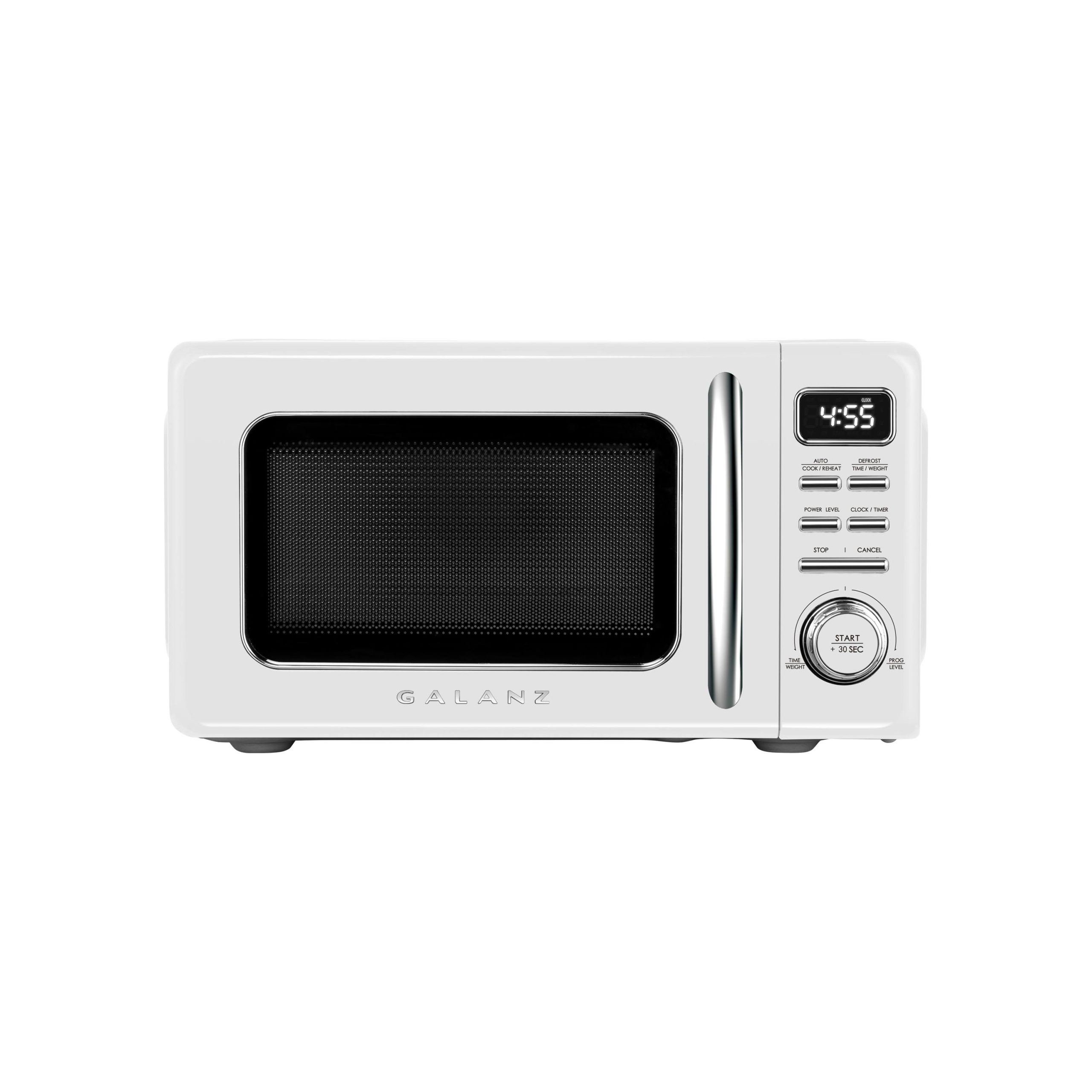 3ed78517949684645b687479e8a4b0c7952089c3f79a5179a60ce7d2fd6cd5fa.jpg Retro Microwave Design 0.7-cu ft 700-Watt Countertop Microwave (White) - Image 1
