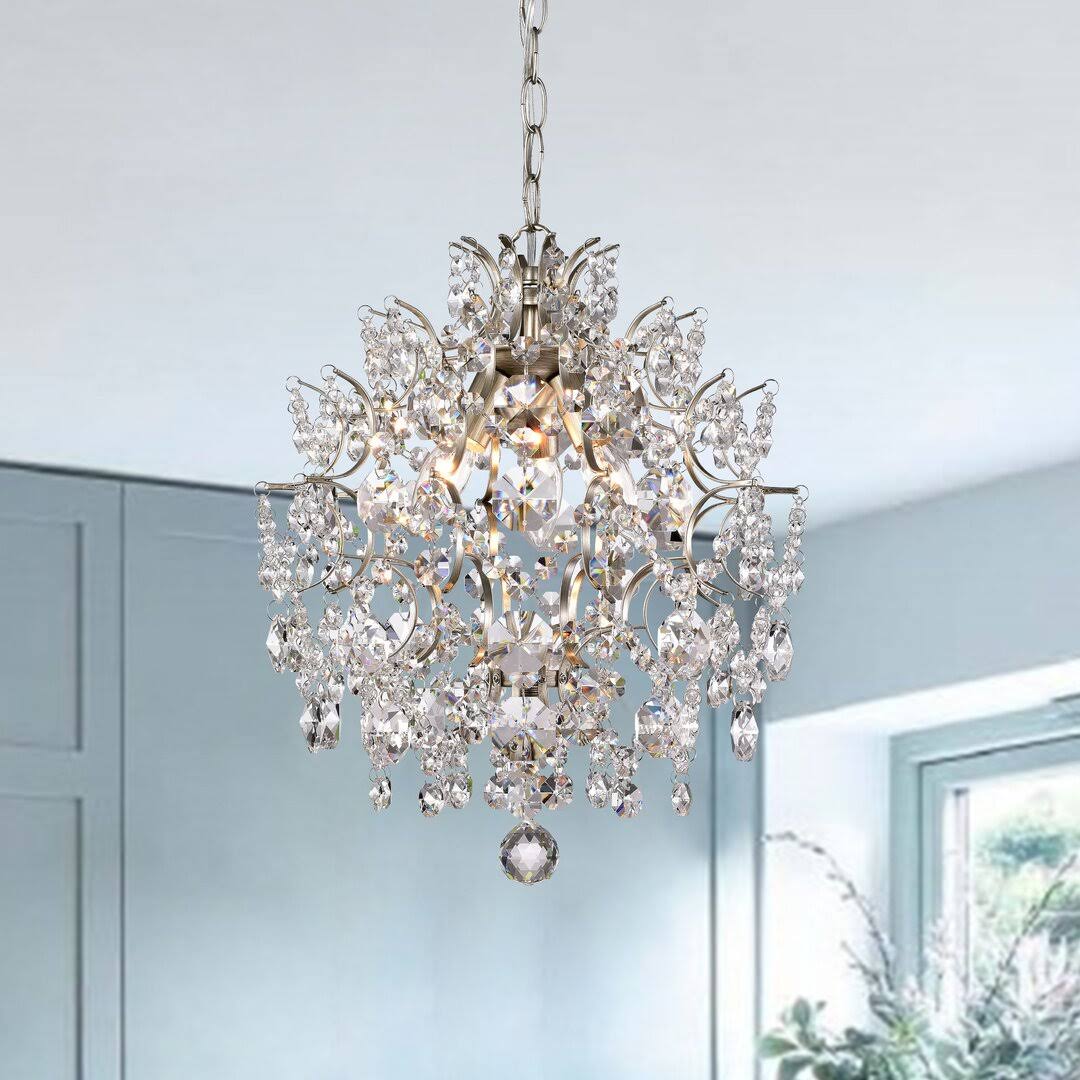 3edd28f95a3737bd5b37ec413618edbdefdc088bf7903acc707c83c4fec5353d.jpg Gillespie 3 - Light Unique Geometric Chandelier with Crystal Accents House of Hampton - Image 1