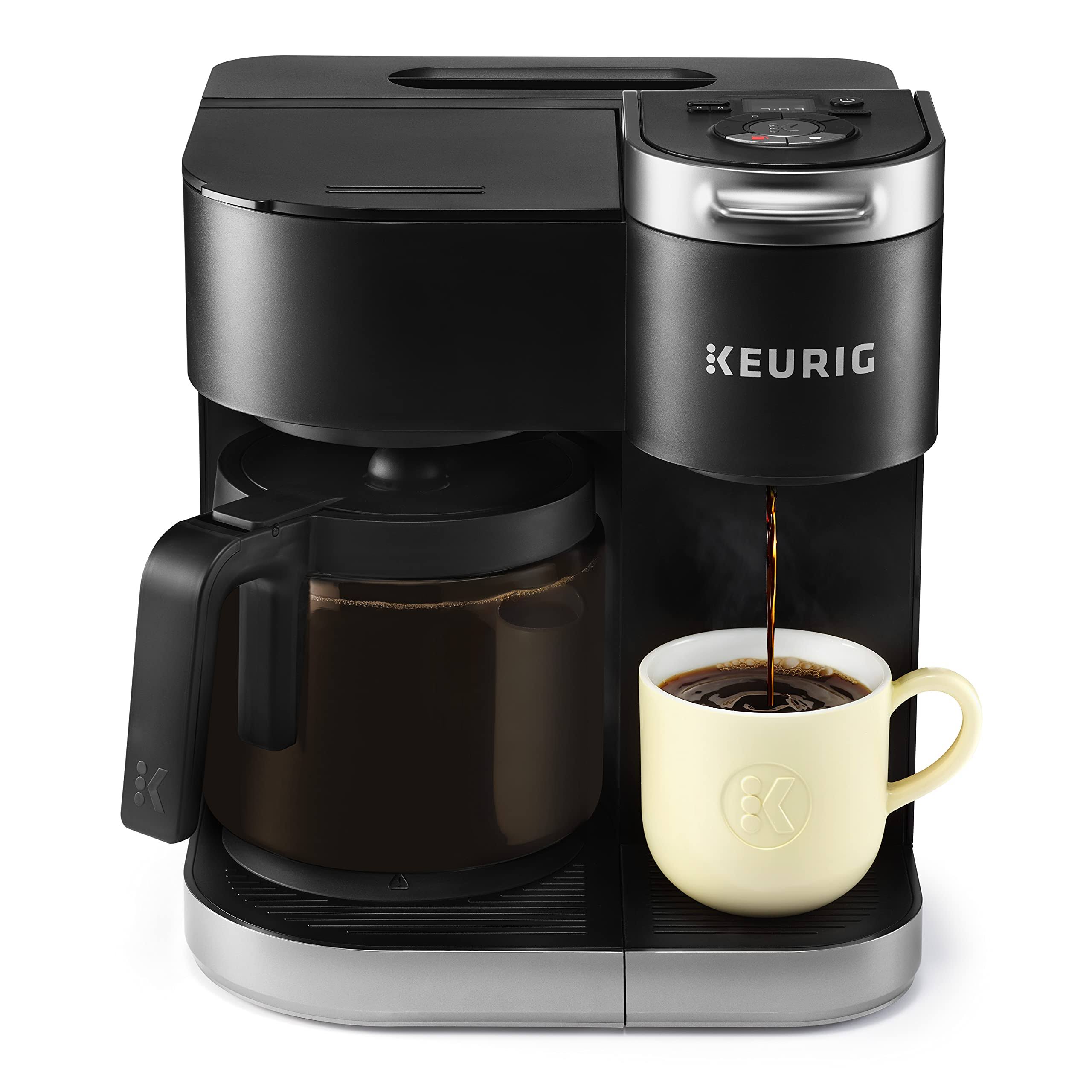 3f30e3d4539042479a2d09965f9e9187fce1375104ab3644e619d9055b52aa51.jpg Keurig K-Duo Single Serve & Carafe Coffee Maker, Black - Image 1