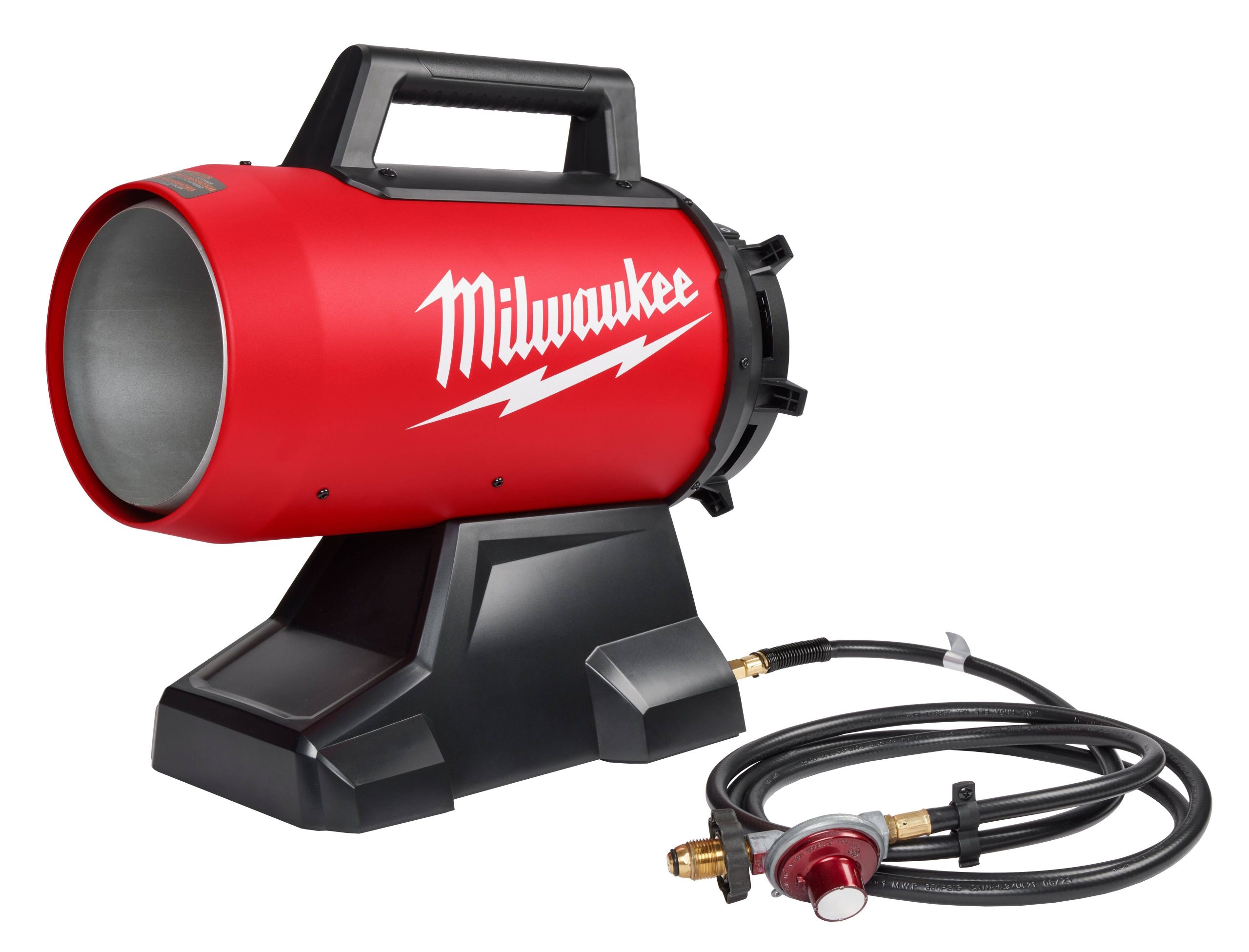 3f34bbffa456be32bda8937a7cd8abf05710821925be21343350479f46cd15ba.jpg Milwaukee 0801-20 M18 70,000 BTU Forced Air Propane Heater - Image 1