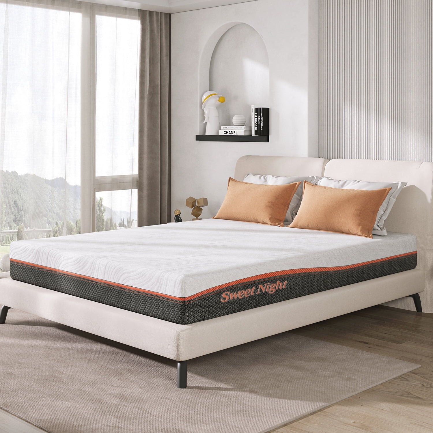 3f3c229cbd3c4df120951aa6439cbb8bf17c05fe9c82b637453cb73944617093.jpg 10 Inch Cooling Gel Infused Memory Foam Mattresses Pocket Spring Hybrid Mattresses. Queen Mattresses - Image 1