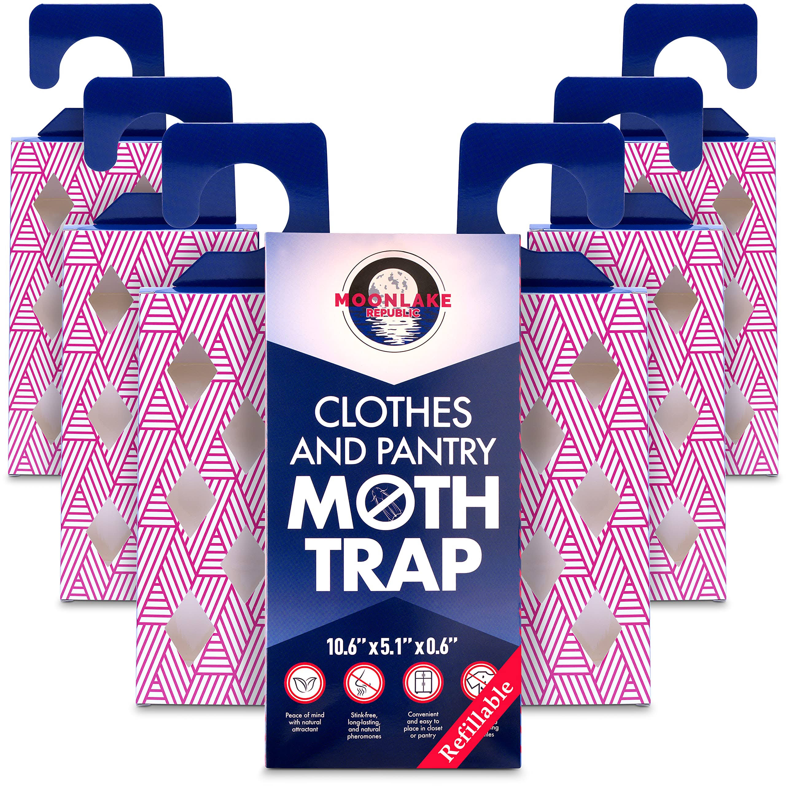 3f9d07b80619f93a1cad51daa4f50046177b0e97f18a7086eb556647b4466a9f.jpg Moth Traps for Clothes & Pantry - Dual Pantry Moth Trap and Clothing Moth Traps - Natural & Odor-Free Closet and Pantry Moth Traps with Pheromones - - Image 1
