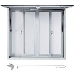 VEVOR Concession Window 36 x 36 inch Aluminum Alloy Food Truck Service Window with 4 Horizontal Sliding Screen Windows & Awning Door & Drag Hook