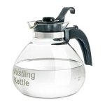 Medelco 12-Cup Glass Stovetop Whistling Kettle