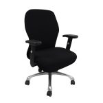 Stretch Waterproof Jacquard Office Swivel Chair Cover Only Armchair Protector - Black M