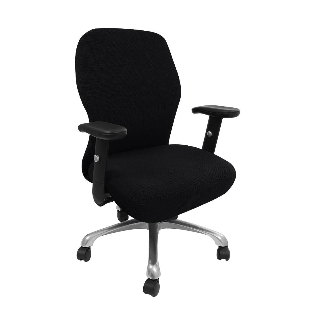 40396d5c0b02a5034f1c87f2eeebd29d10177a923695ebe0e957155ba50ce125.jpg Stretch Waterproof Jacquard Office Swivel Chair Cover Only Armchair Protector - Black M - Image 1