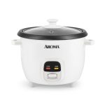 Aroma 6-Cup (Cooked) Rice & Grain Cooker, New, White